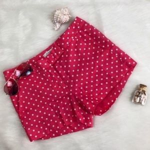 Sale  2 for $10 J crew summer hot pink polka dot shorts pockets size 0